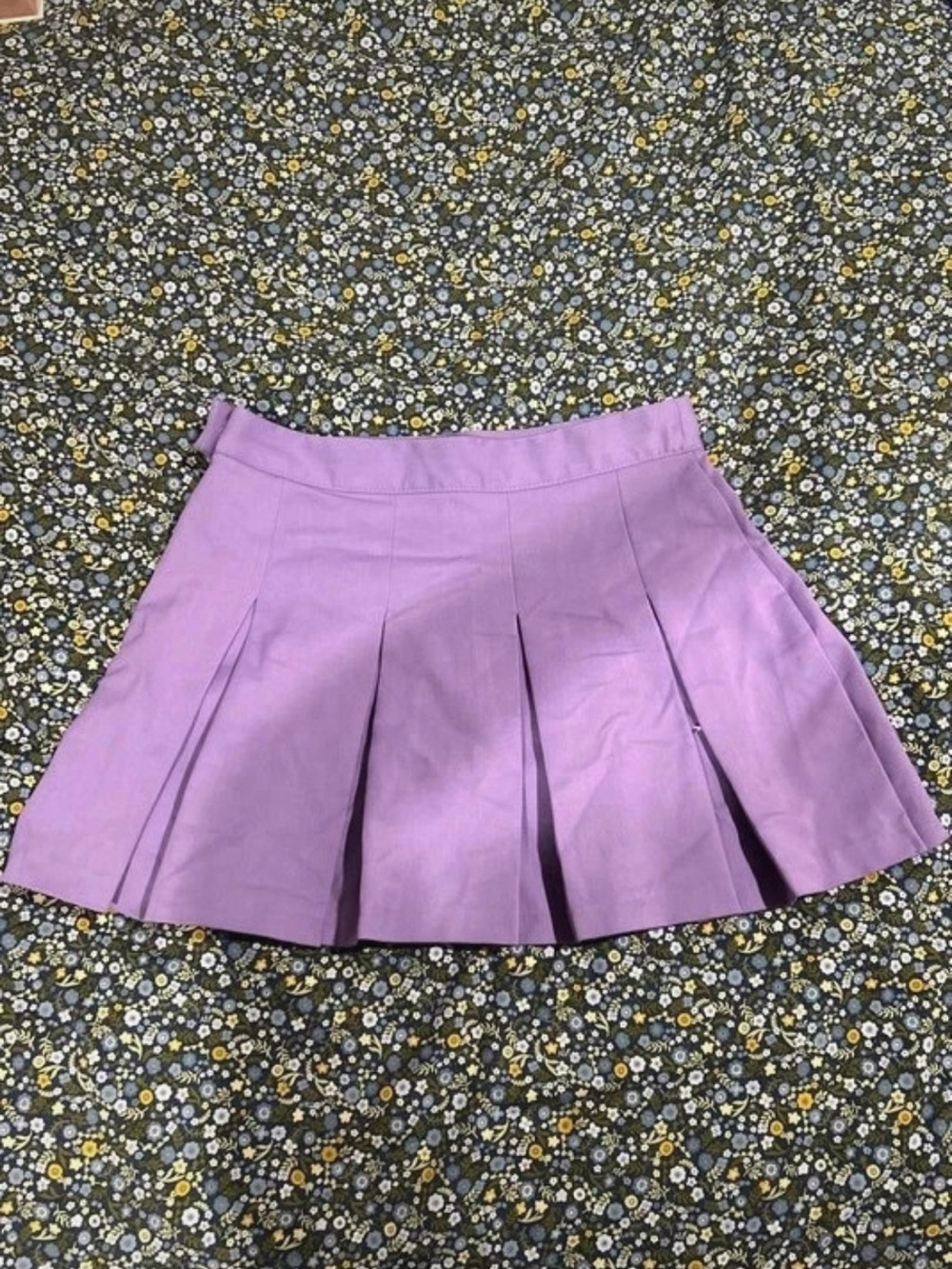 H&M Lavender Pleated Skater Skirt